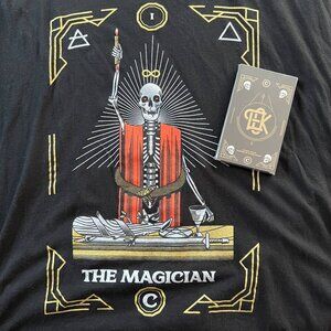 Cloak Brand Major Arcana t-shirt + tarot cards The Magician graphic tee unisex L
